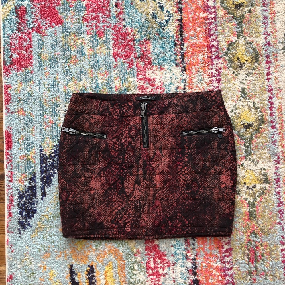 Scotch & Soda Maison Scotch snakeskin mini skirt
